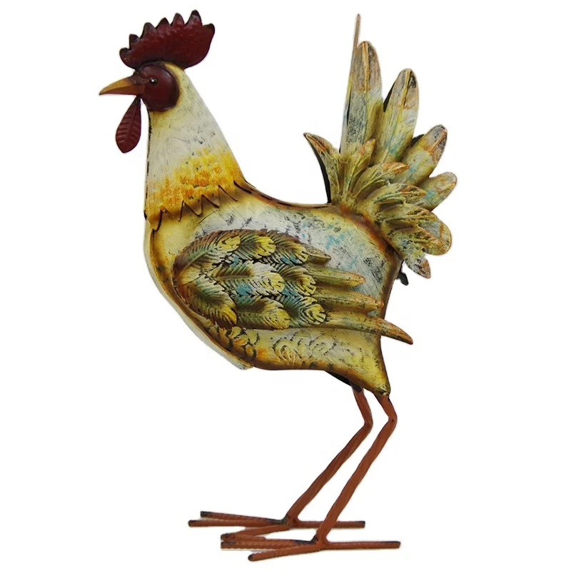 Оптовая продажа, уличная садовая железная фигурка курицы, лидер продаж! Металлическое реалистичное украшение в виде курицы