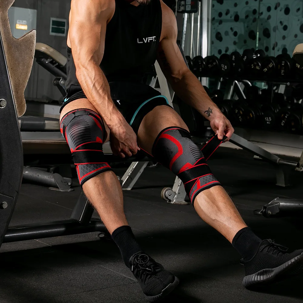 
High Quality Knitted Elastic Recovery Knee Brace Sports Knee Support Compression Knee Sleeve 