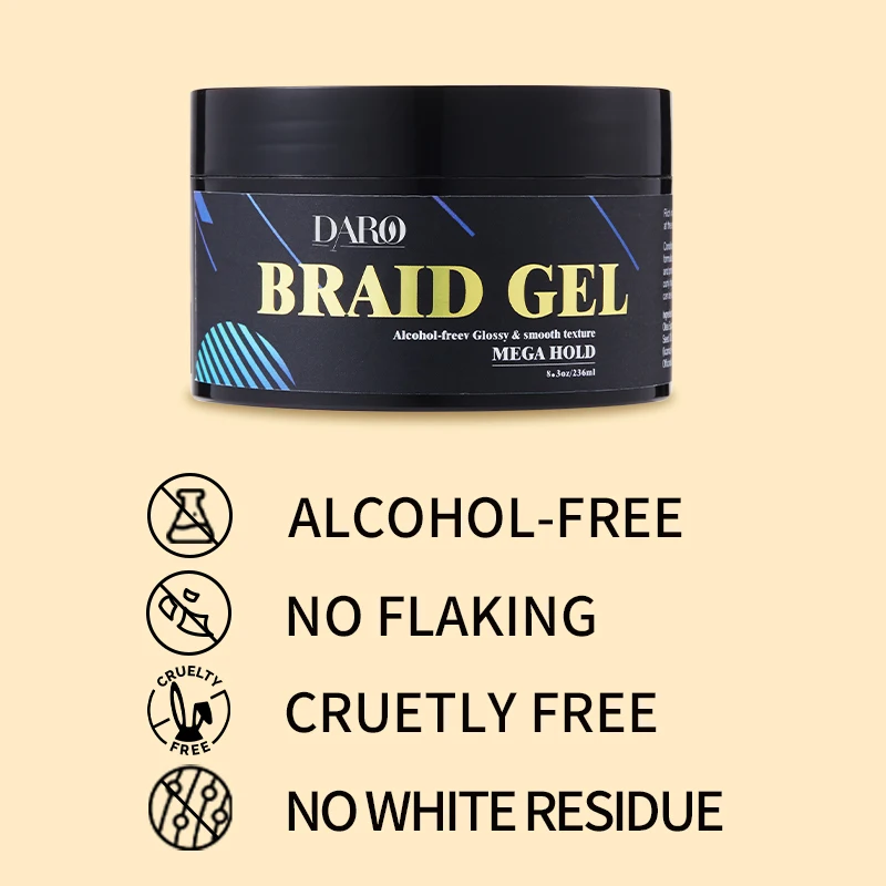 Braid gel Free sample men hair wax edge control private label braiding gel extra hold shine braids gel