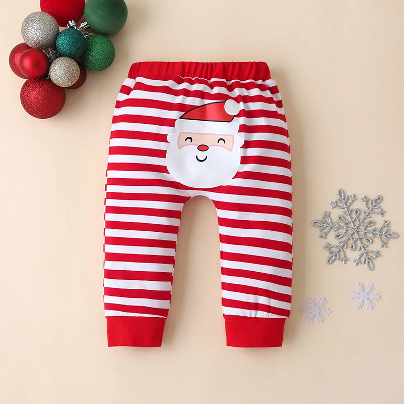 Custom toddler children gots certified organic cotton summer western print animal ribbed baby christmas pajamas suit set