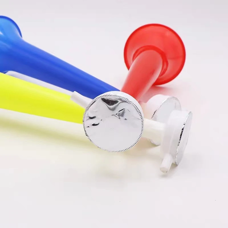 Футбольный фанат, пластиковые стадионные рожки, дешевая vuvuzela с пользовательским логотипом для футбольной игры