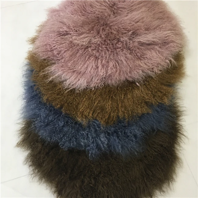 Hot sale China Custom Long Sheep Wool Throw Rug