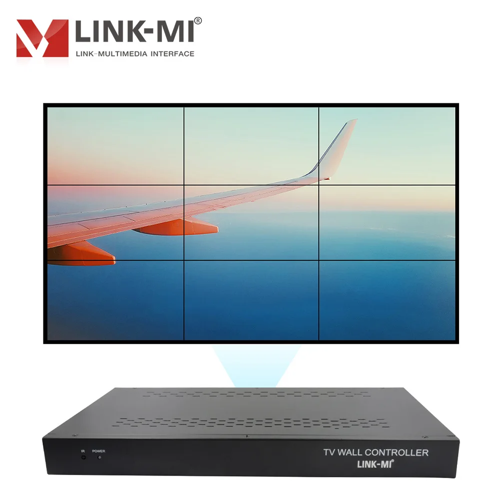 LINK-MI настенный видеоконтроллер с 9 каналами 3x3 2x4 2x3 2x2 1x3 функцией масштабирования профессиональный ТВ-процессор