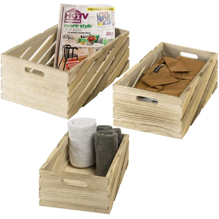 
Vogue elegant large capacity storage potato pallet crates wood boxes 