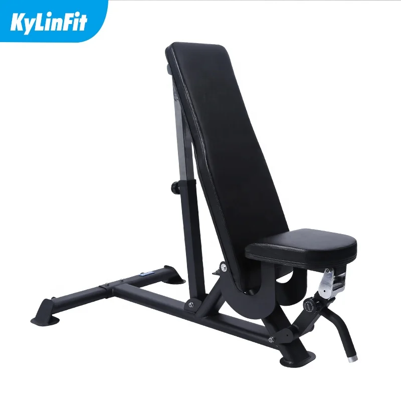 Тренажерное Оборудование Kylinfit для тренажерного зала, ударный тренажер для упражнений, плоский Регулируемый коммерческий плоский штамповочный пресс, регулируемые гантели со скамьей