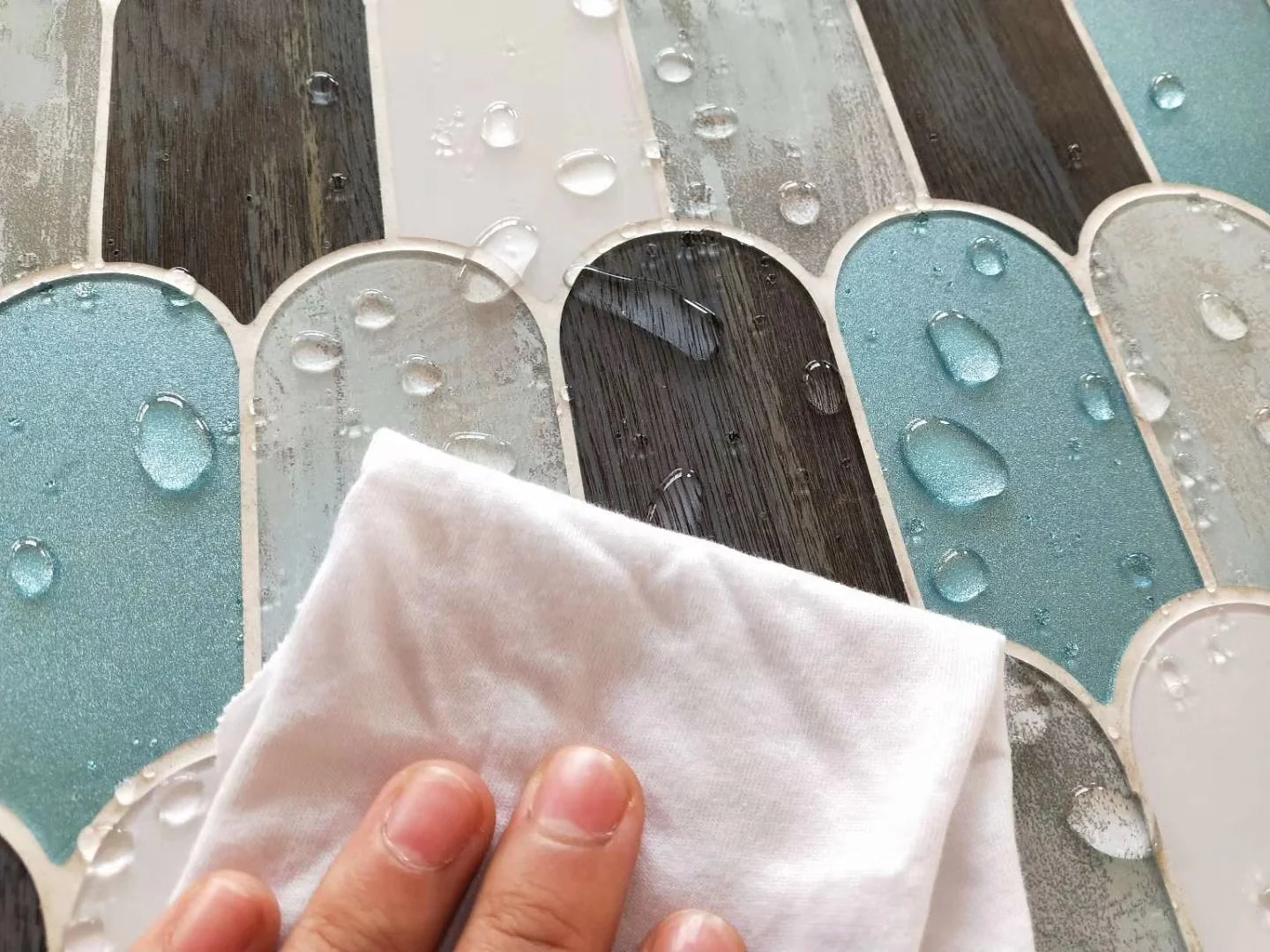 Bathroom Decorative Ceramic Wall Tile Blue Fish Scale Bathroom Tile ...