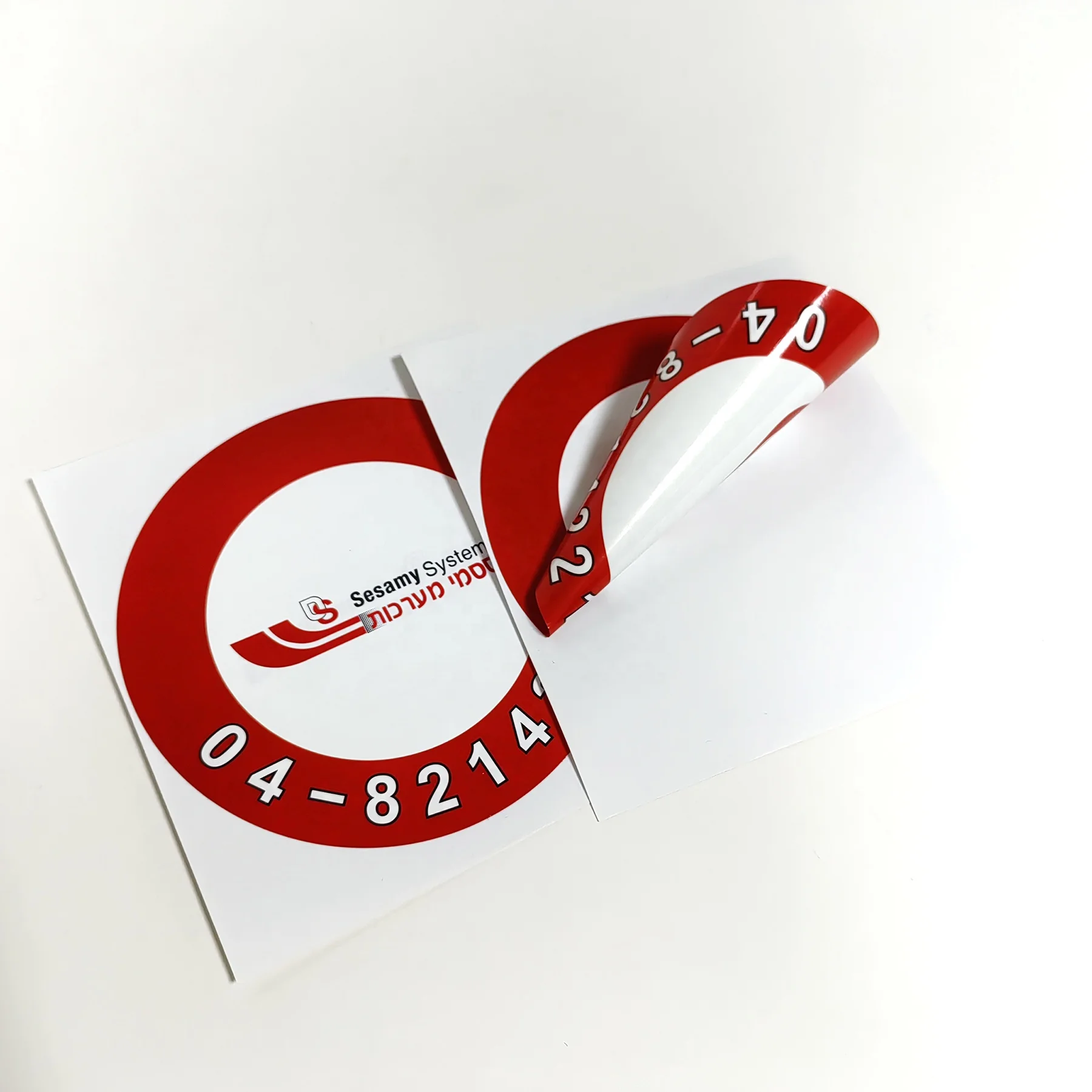 Custiom printed double sided adhesive vinyl sticker removable waterproof window glass decal stickers