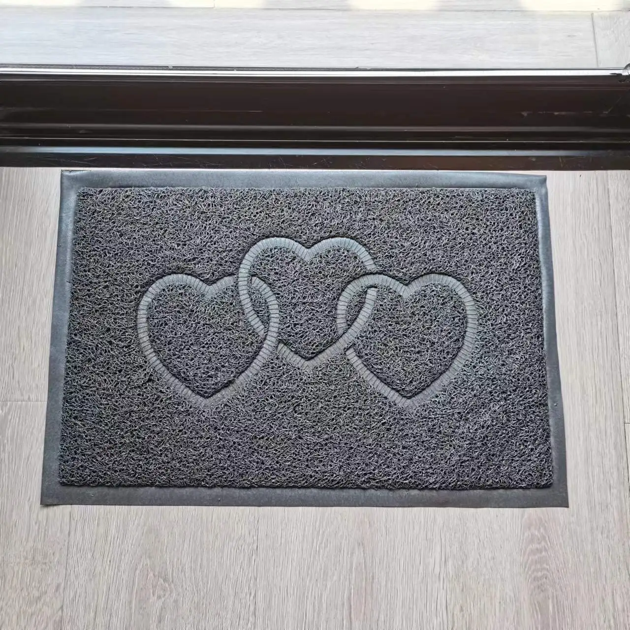 Custom Embossed Shape Door Mat Dust Trap Entrance Doormat Anti-slip Recycle PVC Coil  Door Mat