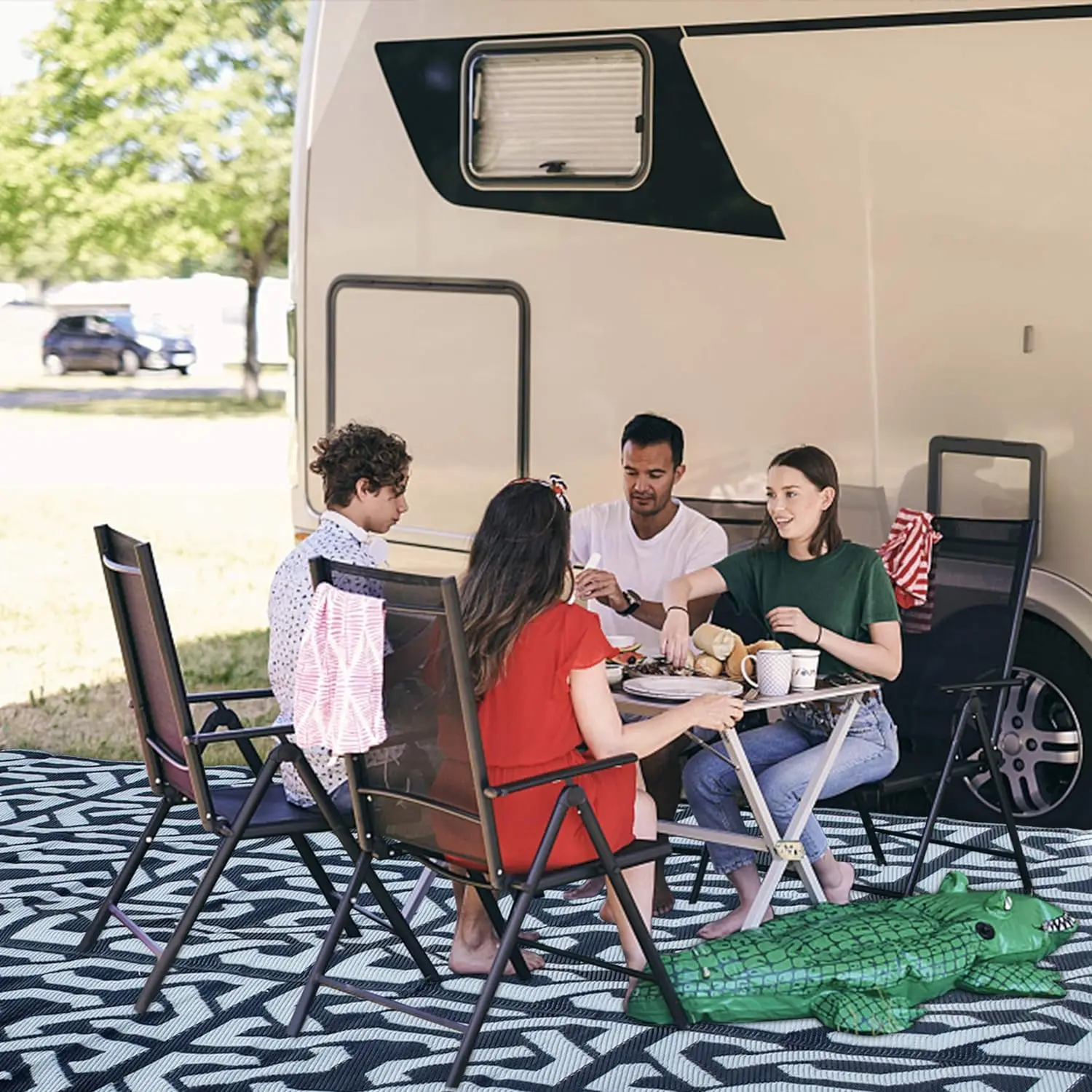 HUAYANG Outdoor Carpets Waterproof Reversible Large Plastic Straw Rug for Patios Clearance outside Area Rug