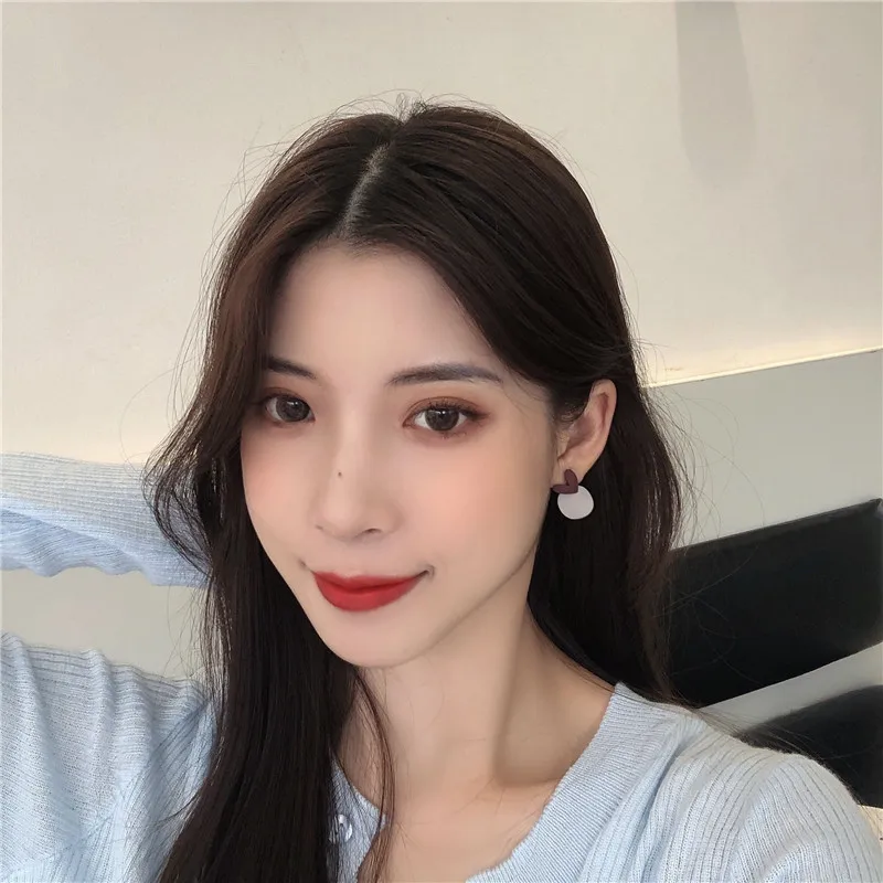 JuHu Fashion Retro Geometric Geometric Acrylic Pendant Earrings Jewelry Drop Earrings