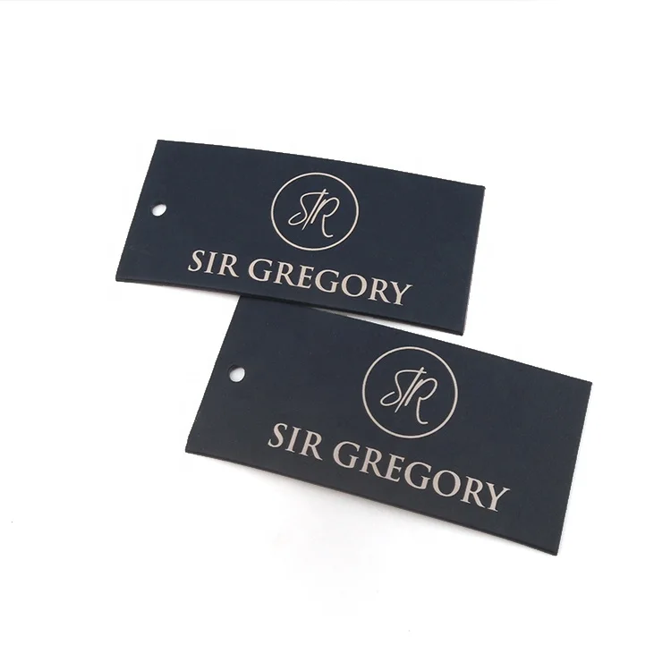 China Garment Jeans Label Maker Eco-friendly Customized Printed Your Own Trademark Recycled Paper Swing Hang Tags