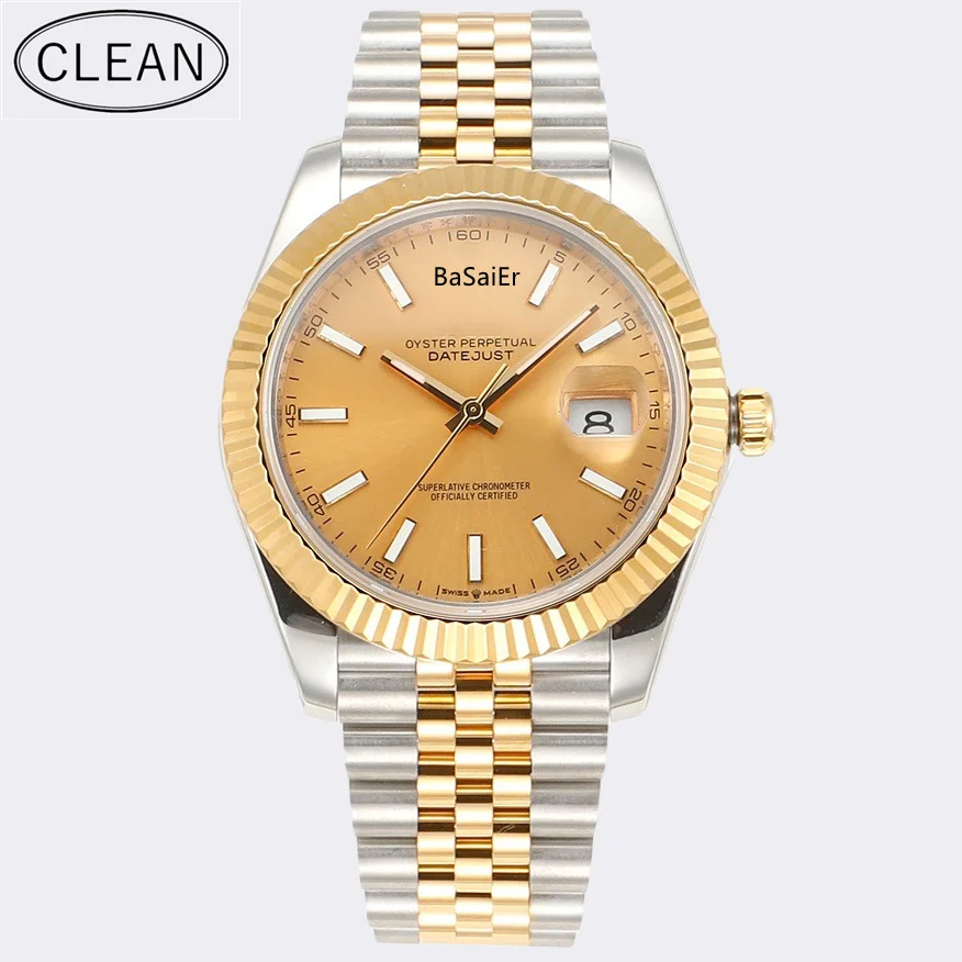 Часы Clean Factory 3235 из нержавеющей стали с сапфировым стеклом 904L, роскошные механические часы Datejjust RLX 41 мм