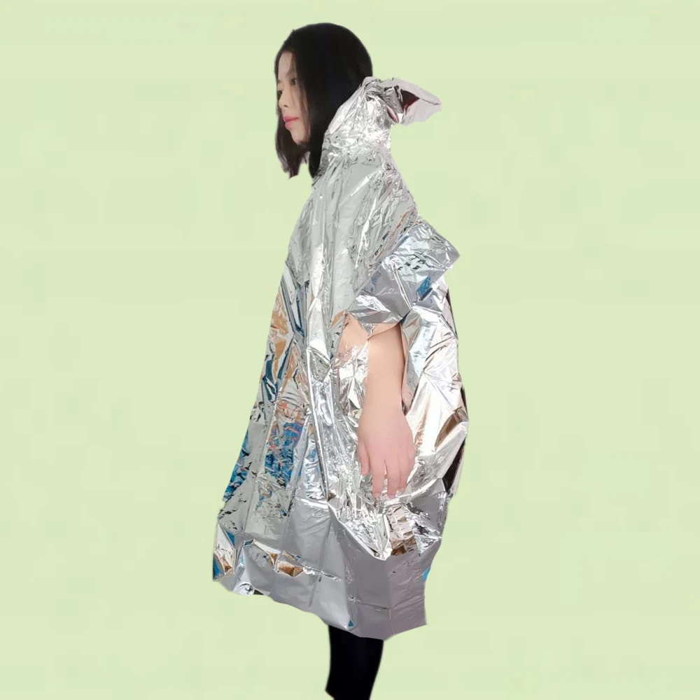 foil emergency rain poncho