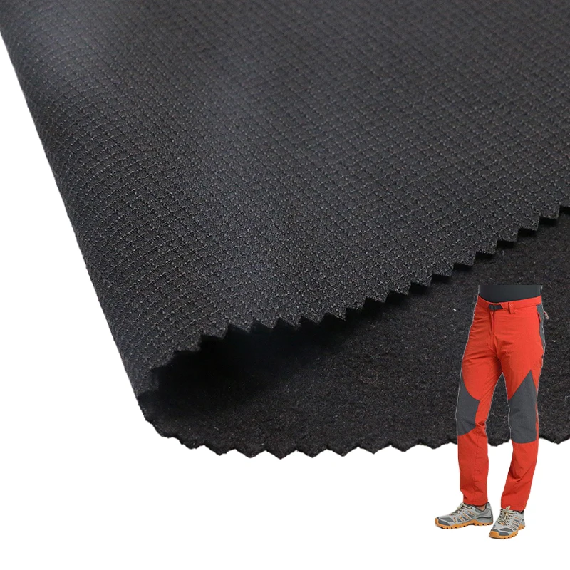 Three-layer composite waterproof breathable wear-resistant hiking pants fabric Polyester tpu composite Polar fleece fabric