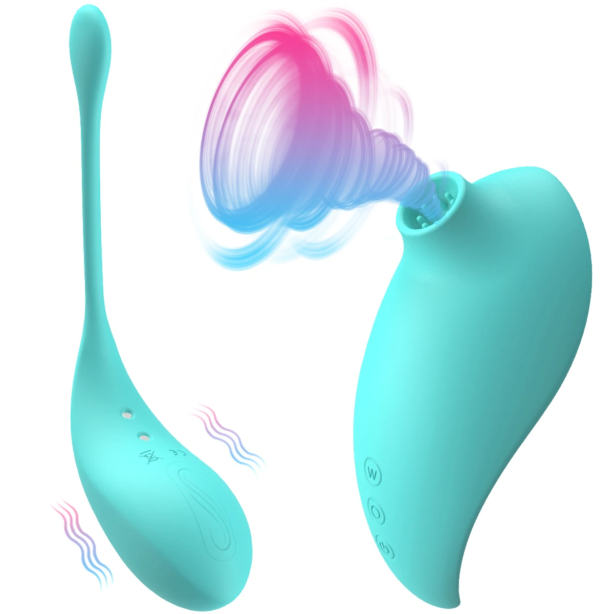Sohimi Daisy 2IN1 Sex Toys with Sucking Remote Controller and Vibrating Egg Toys for Clit and Anal Sex Toys for Female Couple