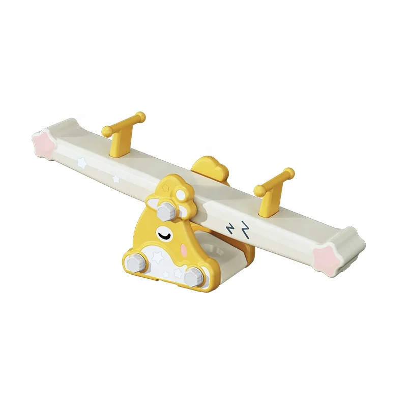 Manufacture New arrival Factory price Cute new design Double seats seesaw High quality durable kids plastic seesaw