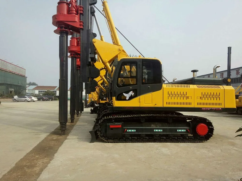 China Building Constructions Mini Hydraulic Pile Driver Screw Piles For Foundations LR130 25m Rotary Drilling Rig