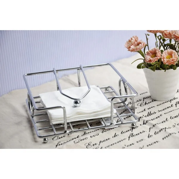 Customized Vintage Metal Wire Napkin Caddy Storage Holder Creative Countertop Napkin Holder Restaurant