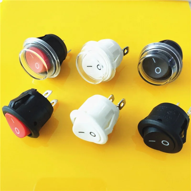 KCD1 2PIN 20 мм On/Off SPST G149 круглый Кулисный переключатель для лодки DC AC 6A/250V водонепроницаемый автомобильный приборной панели трек