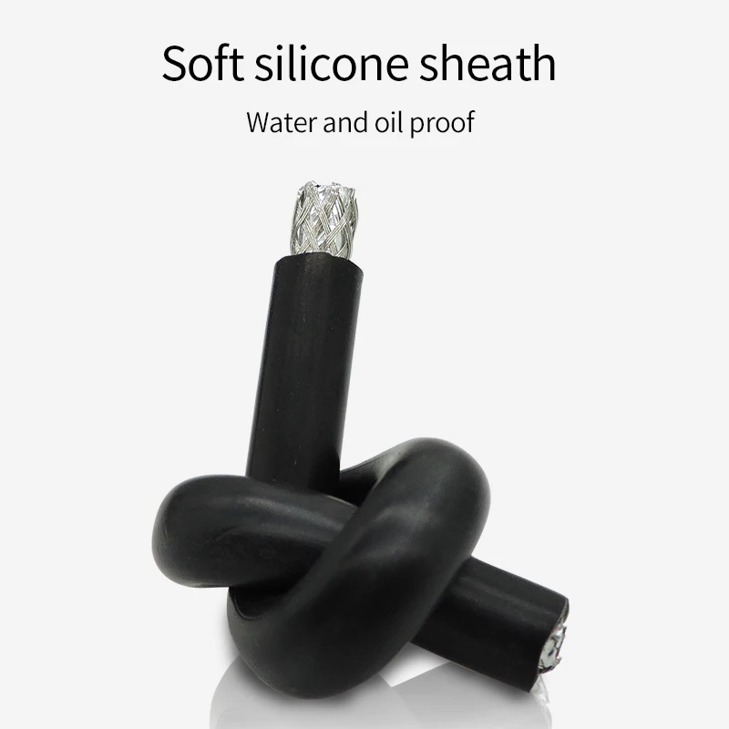 silicone shield cable wire 3 cores 0.5mm2 cold frost high low temperature resistant anti-interference soft 3*0.5 shielde cable