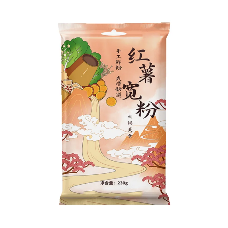 2024 Custom Your Brand Logo Sweet Potato Vermicelli Bag Design Printing Vermicelli Printing Food Plastic Bag