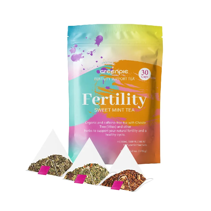 OEM Custom  Natural Herbal Organic Caffeine-Free tea with Chaste Tree to support Female Pregnancy Sweet Mint Tea