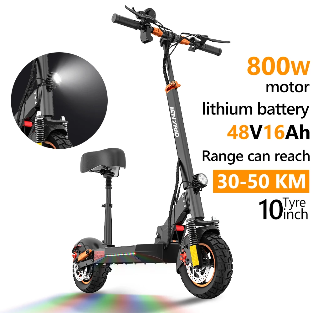 [Uk Stock] New Style iENYRID M4 Pro S+ 16Ah 800W High Speed 45km/h 2 wheels Adult Electric Scooters with Seat E Scooters