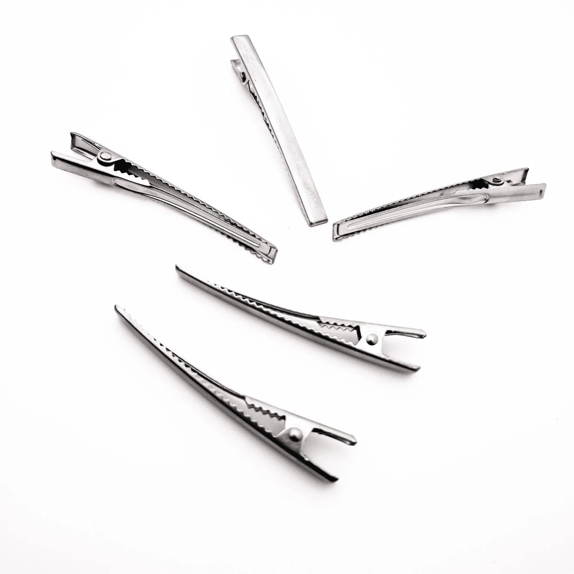 Wholesale 6cm Clips Square 304 Stainless Steel Horsetail Hair Clip Hairclip Accessories