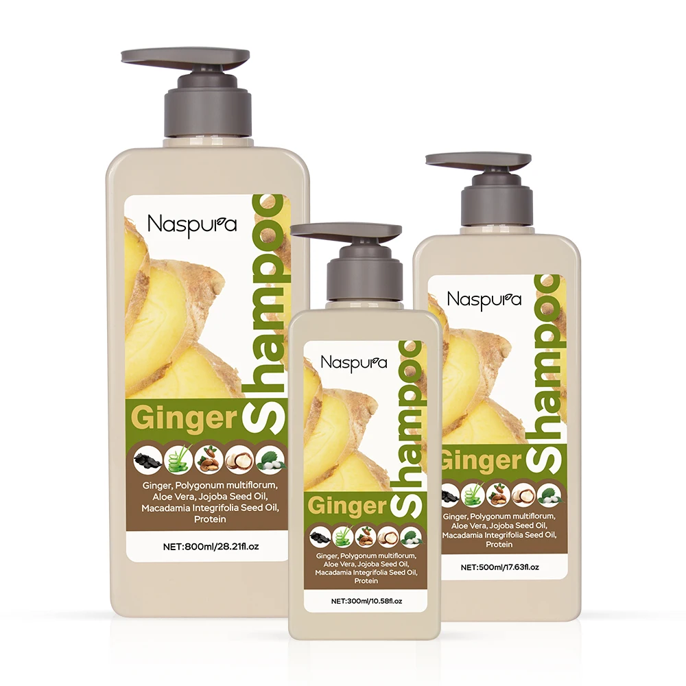 Натуральный ингредиент частная марка имбирное масло жожоба против выпадения волос шампунь