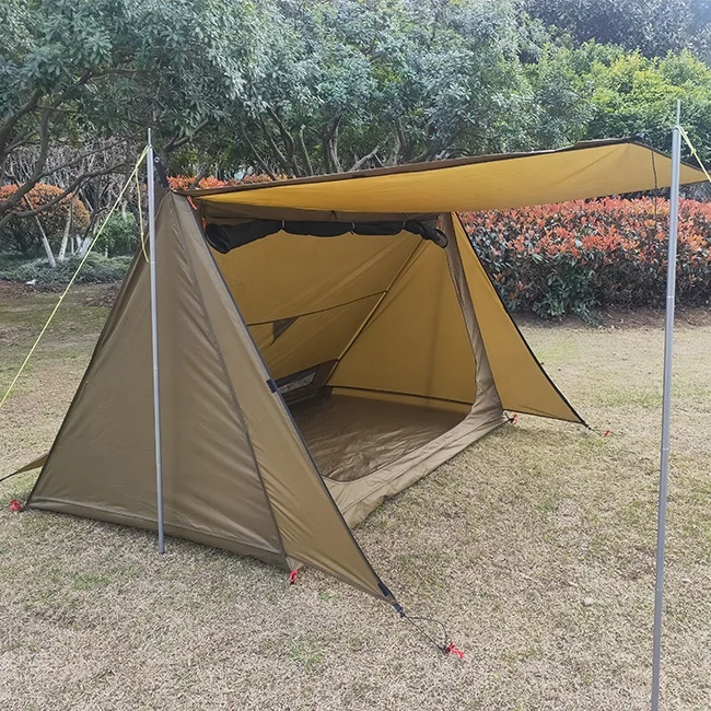 TOUCAN 210T Polyester Fabric outdoor camping large space Areas single Army Green tent for 3 seasons
