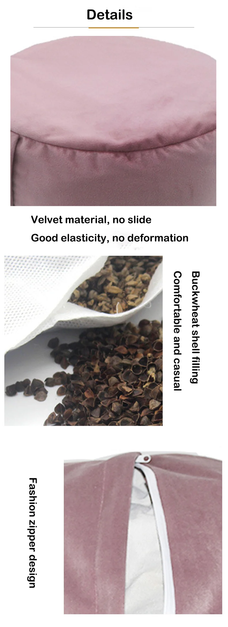 Custom Round Organic Meditation Cushion Buckwheat Zabuton Zafu Bolster Meditation Mat Floor Set Pillow