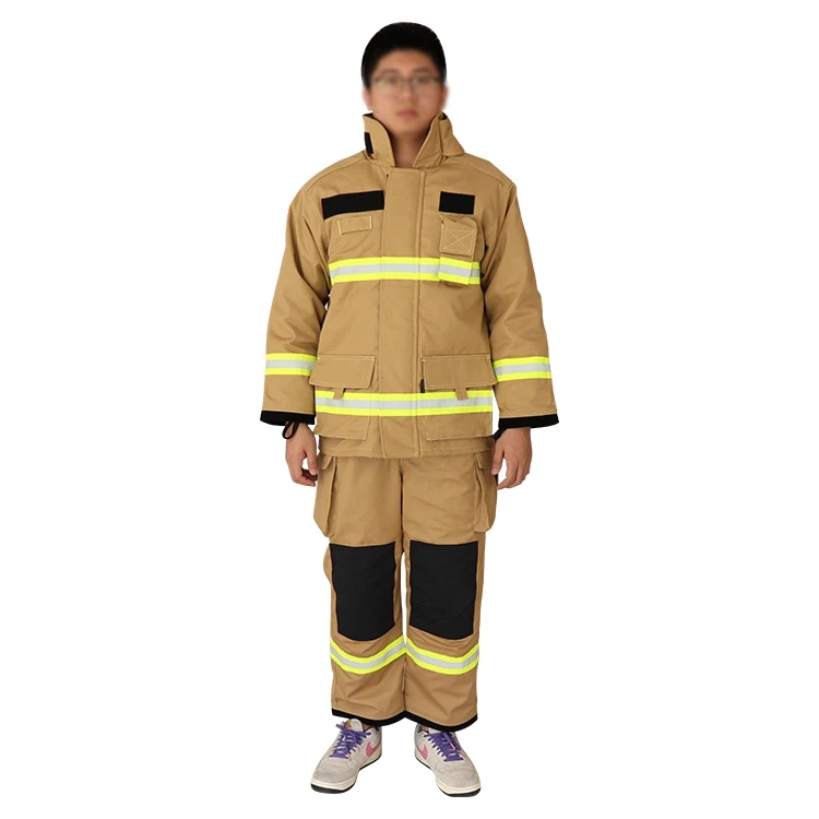 
Detachable Navy Blue Orange Yellow Resistant Safety Proof Fire Fighter Suit 