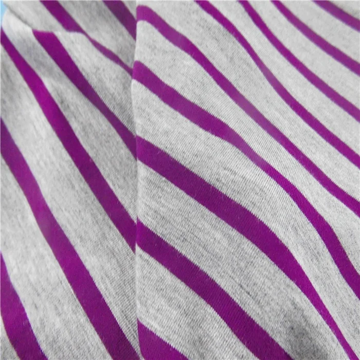 Soft hand feel organic Bamboo jersey yarn dyed knit fabric 95%Bamboo 5%Spandex 210 GSM for clothes