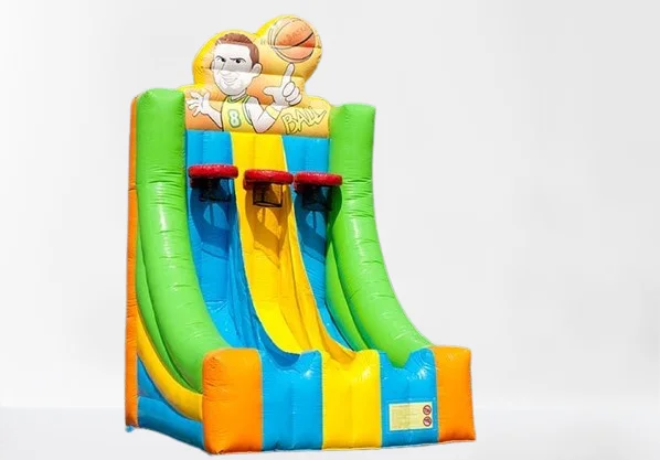 Kids N Adults Inflatable Sport Game 3 in 1 Stimulus Inflatable Shooting Basketball Games 3 Hoop Basketball Ring Toss Sport Game