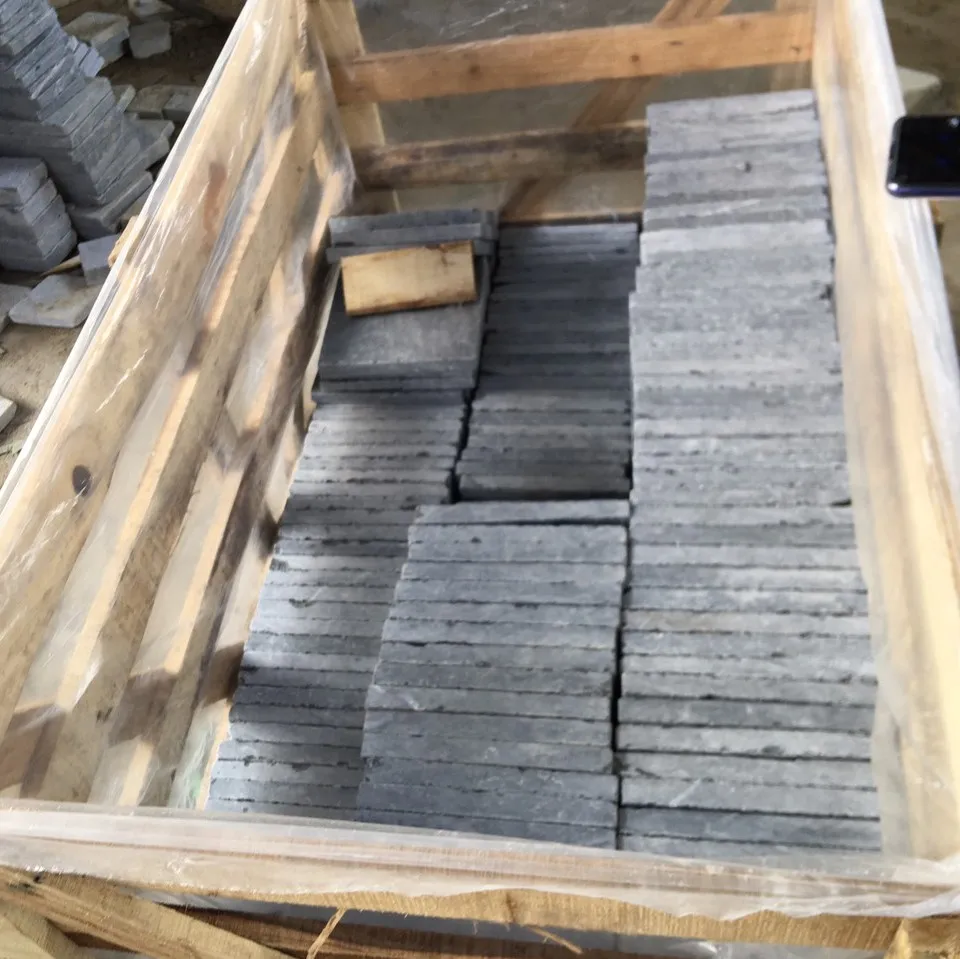 Серая барабанная плитка и плита известняка для наружного мощения