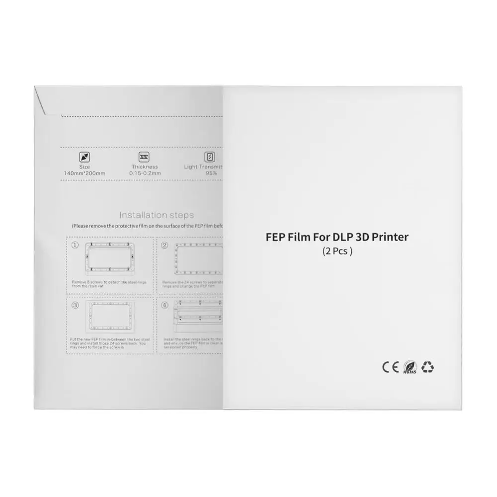  3D принтер FEP релиз Фильм 2 шт./лот для ЖК SLA