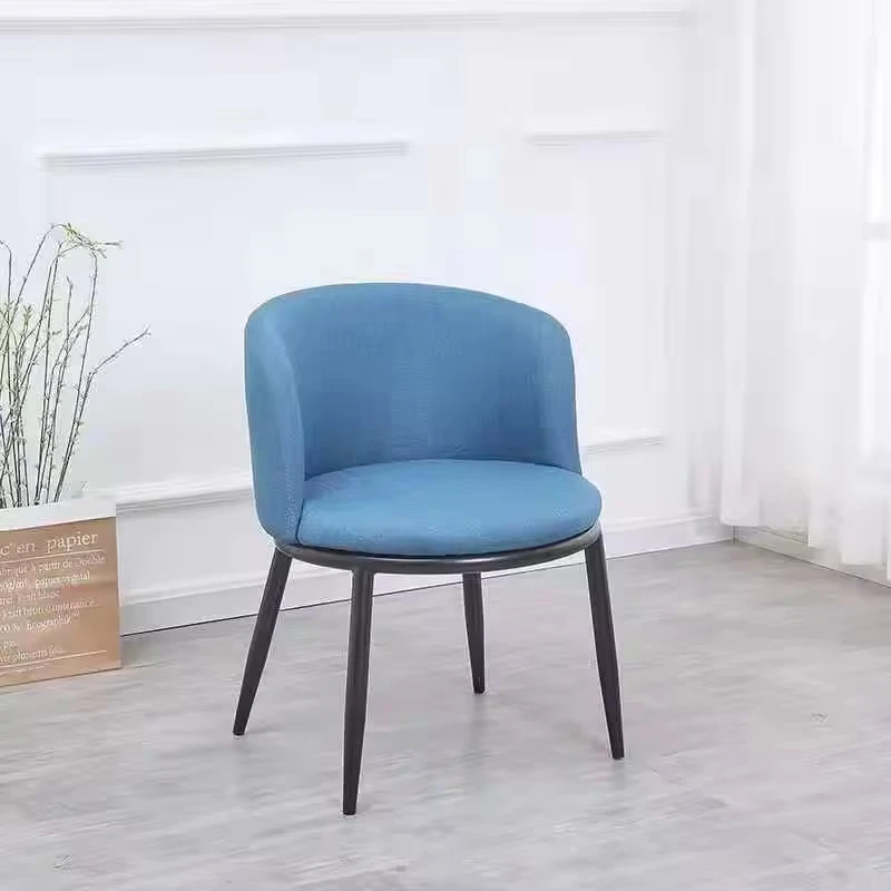 More Cost Effective Color Selectable Lazy Relaxing Upholstered Metal Leg Fabric Hotel Chair