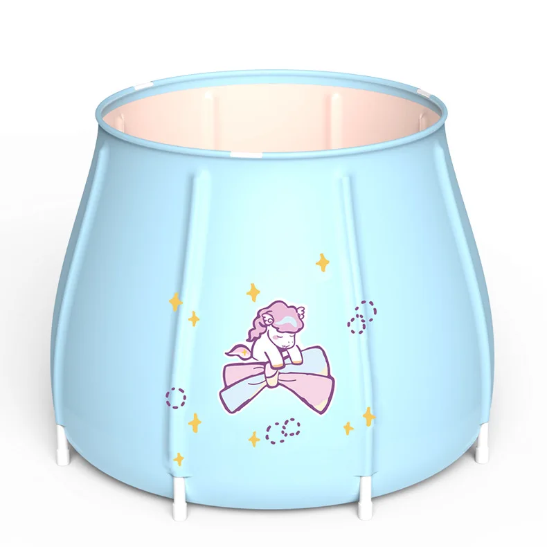 Folding Bathtub for Adults Portable PVC SPA Soaking Standing Bath Tub for Shower Freestanding Non-Inflatable Bathtub