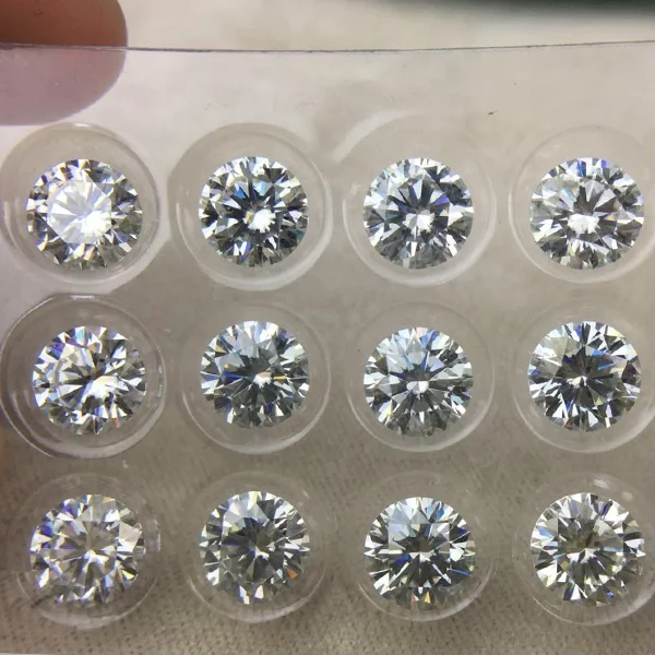 Top quality moissanite diamond D color Round Brilliant cut loose moissanites 1 carat white moissanite diamond price