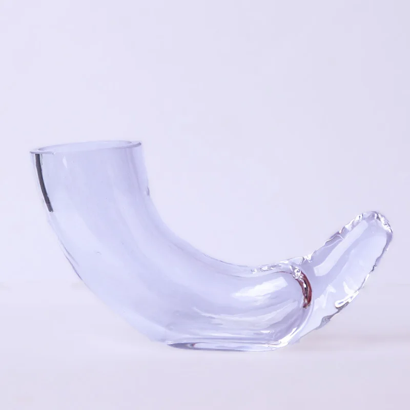 80ml Unique Hand Blown Crystal Glass Rhino Horn Shot Glass for Liquor Vodka Tequila Whiskey