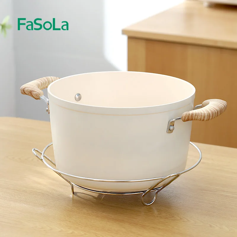 FaSoLa Multi-function Steam Rack Kitchen Stainless Steel Steamer Round Cooking Rack Stand For Instant Pot Pressure Cooker