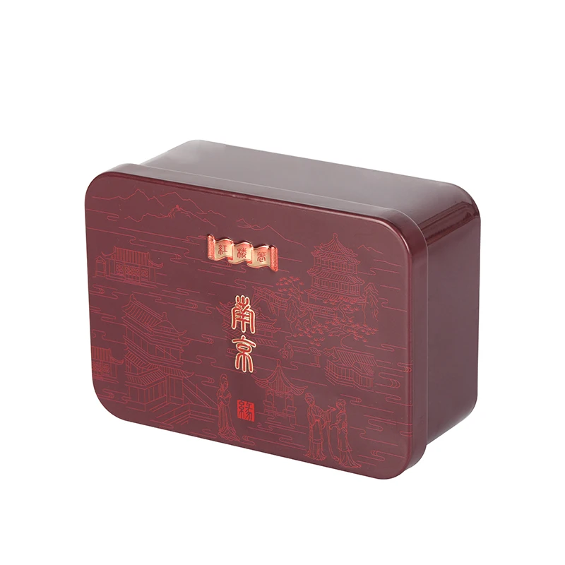 Custom Printed Candy Tea Travel Gift Box Candle Tin Small Metal Tin Tea Box Colored Tea Tin Box