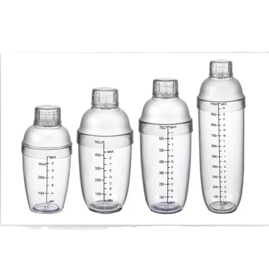 Plastic Cocktail Shaker Wholesale For Home Bar Plastic Shaker Bottle Cobbler Cocktail Shaker Bulk