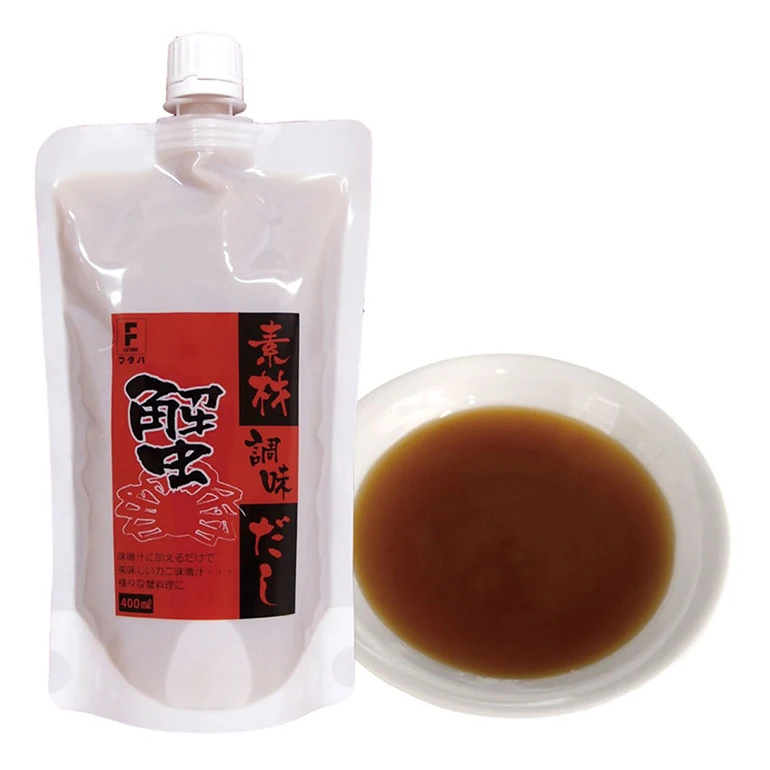 Liquid soup stock preserved ramen broth dashi Japanese crab seasoning