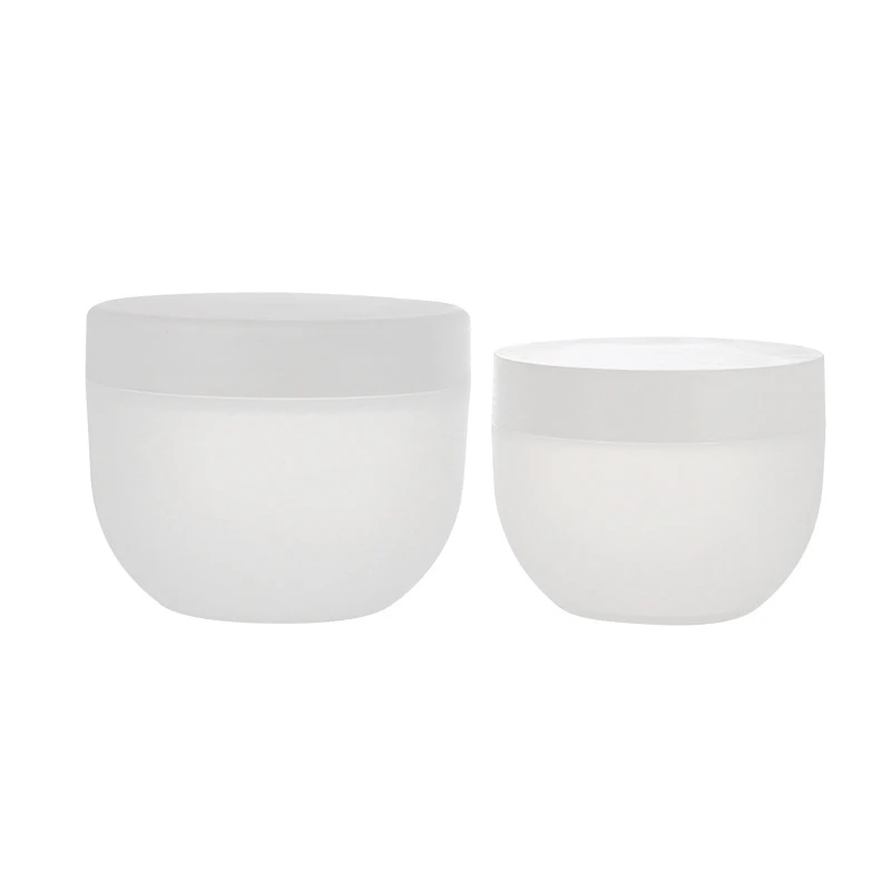 High Quality Plastic Matte Clear Collagen Hair Growth Shampoo Conditioner Skin Cleansing Cream Jar With White Safety Seal Cap