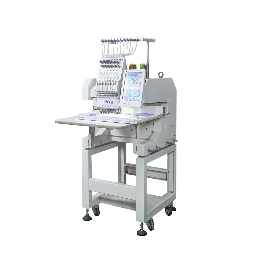Suppliers Prices High Speed 12 Needle Single Head Computer Embroidery Machine  For Sale Computerized T-shirt hat Flat