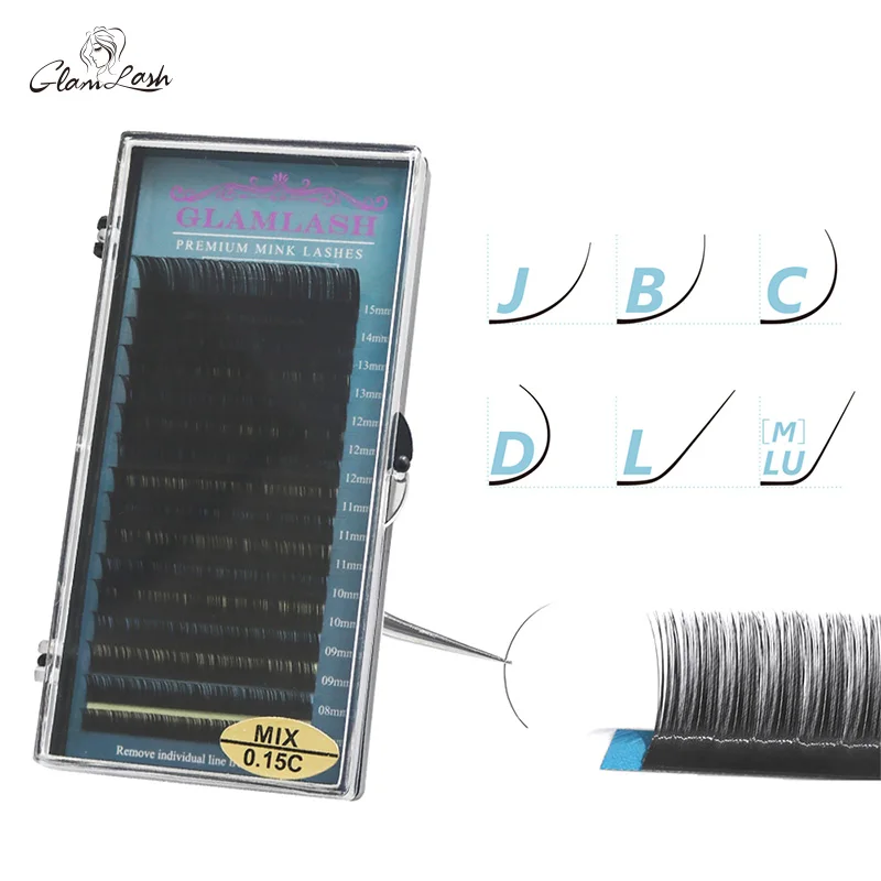 Lglamlash индивидуальная этикетка матовые черные ресницы
