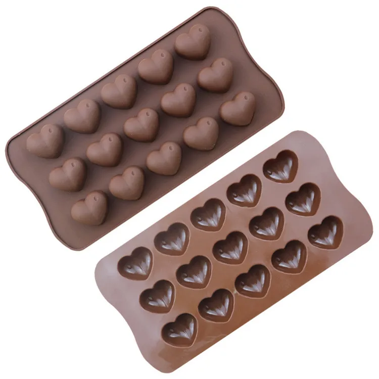 New Patent food grade kitchen  tool heart shape silicone 3d ice tray chocolate mould baking cake mould