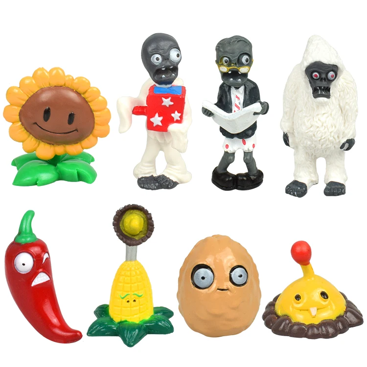 
PVC cake topper Plants vs Zombies Toys Series Game 3 generations Role Figure Display Toy for Kids Christmas Gift 