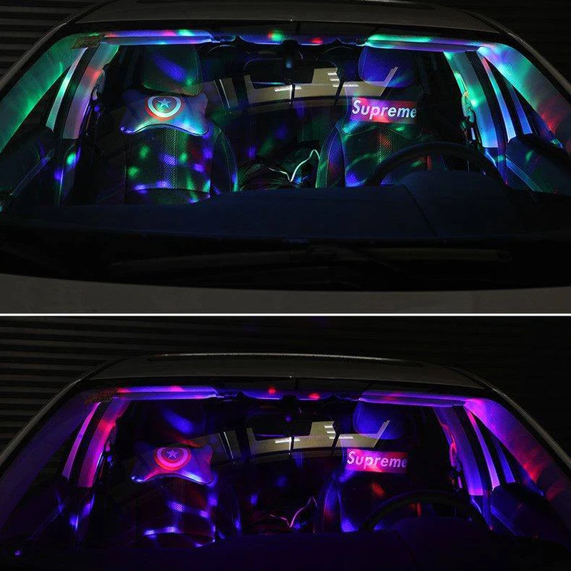 interior Car colorful magic ball lamp DJ disco mini light usb led car atmosphere lights